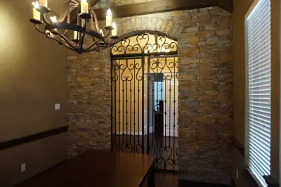 Sophisticated Dining and Wine Space by Town Oak Construction