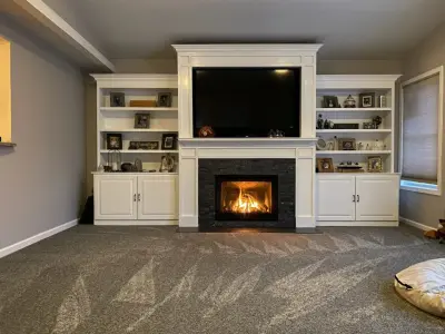 Living room storage unit/shelving — Home Renovation & Remodeling Services project by Szczesniak Remodeling & Construction LLC