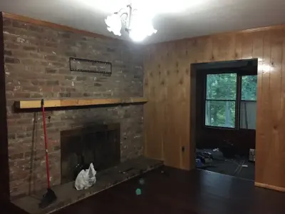 Custom Oak Woodwork Family Room Makeover by Technically Aesthetic General Contractors