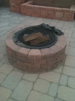 Outdoor Fire Feature and Retaining Structure by Sharp Industries, LLC
