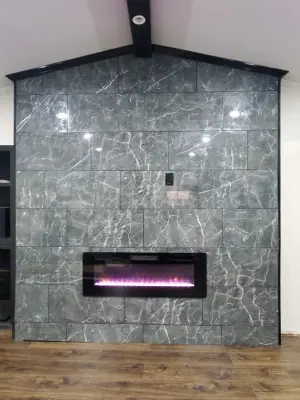 Mosaic Fireplace Enclosure — Home Renovation & Remodeling Services project by Mr. Home Remodel LLC