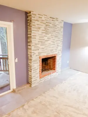 Fireplace Renovation — Home Renovation & Remodeling Services project by Green Line Construction LLC