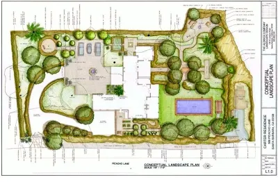 Picacho Lane Conceptual Plan, Montecito, CA — Landscape Design project by The Aldrich Company - Landscape Design