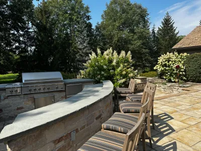 Elegant Outdoor Living Space — Landscape Design project by The Bravo's Landscape Inc. in Highland Park