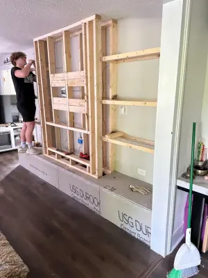 Transforming the Fireplace from Plain to Stunning — Home Renovation & Remodeling Services project by Mather Construction LLC