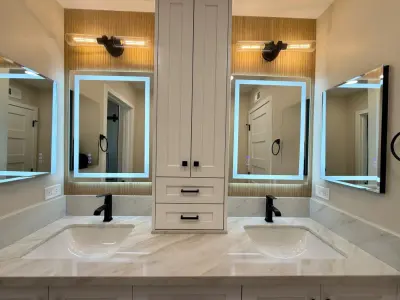 Transforming Basics into Beauty: A Contemporary Bathroom Renovation by SBX ECO Construction, Inc.
