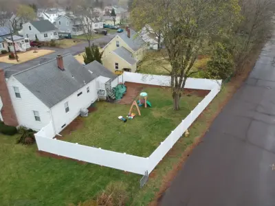 6-Foot White Vinyl Project — Fence Installation project by All American Fence Company