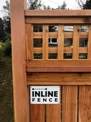 Bespoke Cedar Fence with Lattice by Cool Cat Fence