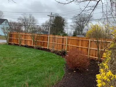Six-Foot Cedar Stockade — Fence Installation project by All American Fence Company
