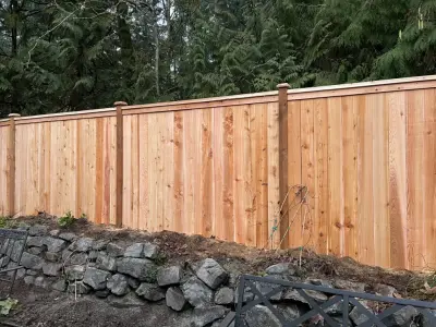 Cedar Fence in Estate Style — Fence Installation project by ABIS Construction