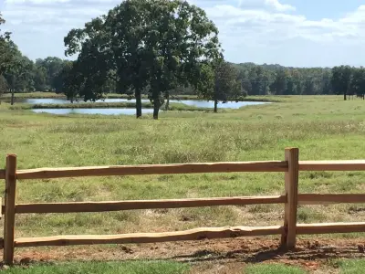 Triple Rail Rustic Cedar — Fence Installation project by Ace Fence Company