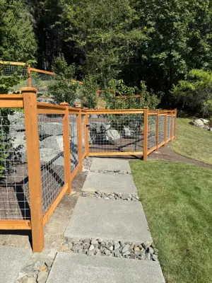 Five Foot Galvanized Hog Wire — Fence Installation project by MyFence.com