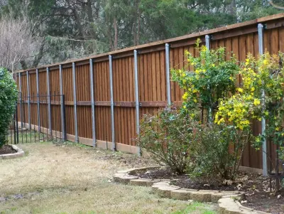 6-foot tall pre-stained western red cedar with crown — Fence Installation project by Ace Fence Company