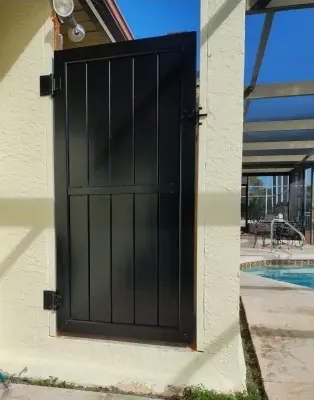 Metal Entrance Barrier — Fence Installation project by Hunter's Woods Outdoors