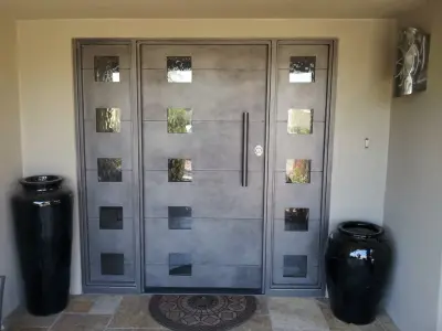 Commercial Entrance Doors — Fence Installation project by Victory Metal Works