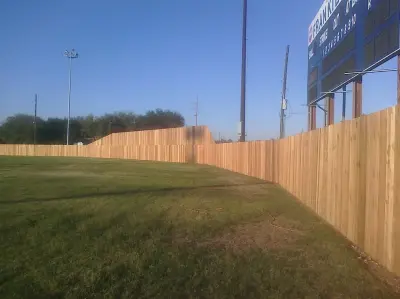 Outfield barrier for baseball — Fence Installation project by Republic Fence Company