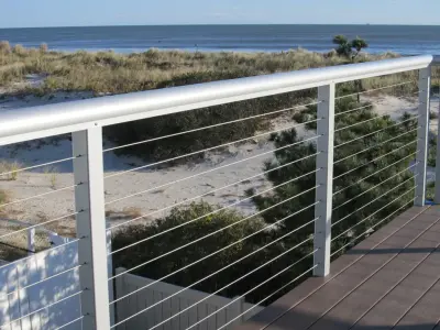 Wire Railing — Fence Installation project by Bill's Custom Metal Fabrications Inc.