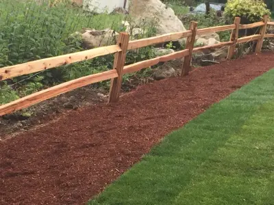 Cedar Double Rail Split Fence — Fence Installation project by Western Pacific Fence
