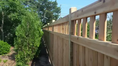 Cedar Fence and Cedar Waste Enclosures — Fence Installation project by Homestead Fence Co.