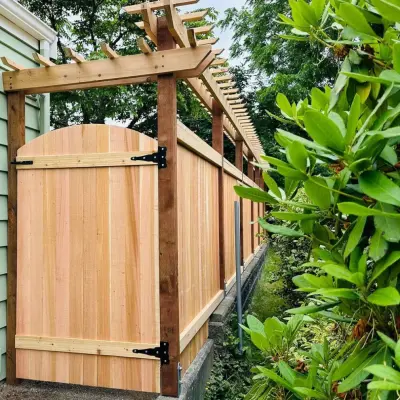 Bespoke Cedar Fence with Full Panels — Fence Installation project by Cool Cat Fence
