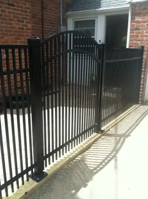 Ornamental Aluminum Arch Gate for East Granby Patio by Hartford Fence Company