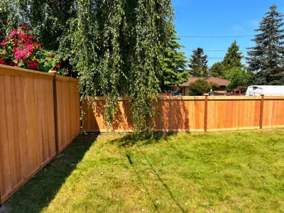 Complete cedar fence panel — Fence Installation project by Cool Cat Fence