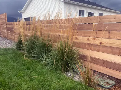 Cedar Fence in a Horizontal Design — Fence Installation project by High & Tight Fencing