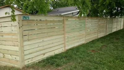 Cedar Picket Horizontal Fence in West Nashville — Fence Installation project by A-1 Fence & Deck Company