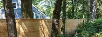 Horizontal Wood Privacy Fence with Natural Finish — Fence Installation project by Bigfoot Fencing