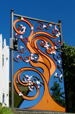 Sakura Tree Garden Entrance — Fence Installation project by Carbon & Sand