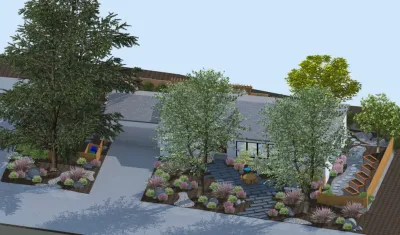 Mid-Century Garden — Landscape Design project by The Garden Angels Landscape Design & Consulting in Salem