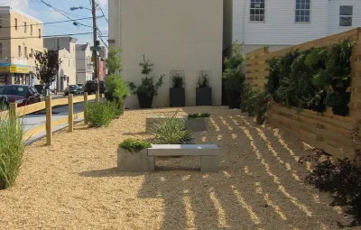 Point Breeze Vacant Lot Improvement — Landscape Design project by Becky Bourdeau Designs Inc in Philadelphia