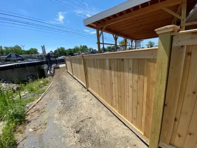 Dining Establishment Barrier Initiative — Fence Installation project by Orange Fence & Supply CO INC