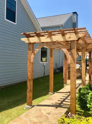 Cedar Pergola by Rockwater — Fence Installation project by Bradford Fencing LLC
