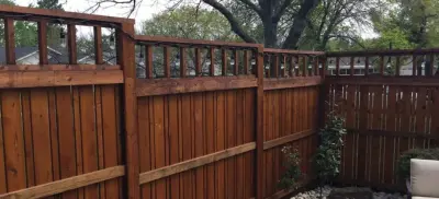 Semi-Private Fence with Stained Wood — Fence Installation project by Bigfoot Fencing