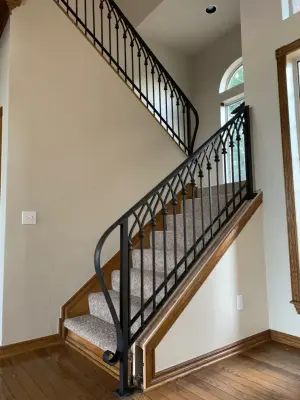 Classic Wrought Iron Stair Railing — Fence Installation project by The Anvil Company