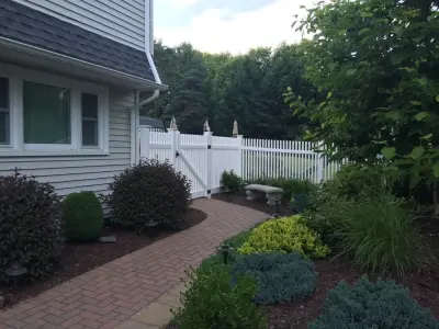 White Boundary Fence — Fence Installation project by Landworks Fence & Landscape