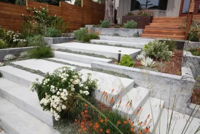 Modern Belmont Entry Garden — Landscape Design project by The Garden Route Company in Belmont