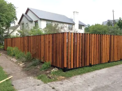 Wooden Fence with Metal Framework — Fence Installation project by Architectural Fabricators