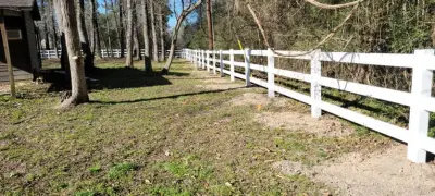Vinyl Barrier and Entryway — Fence Installation project by My Garage And Gates