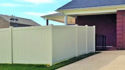 Vinyl Barrier — Fence Installation project by Raatz Fence Company