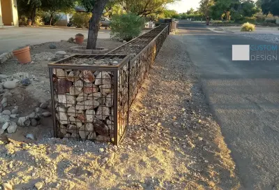 Custom Gabion Design - Fence Installation in Phoenix, AZ