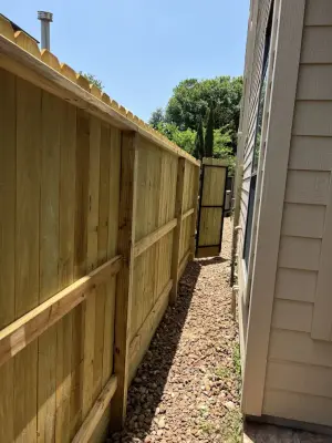 Rot Board Wood Fence — Fence Installation project by My Garage And Gates