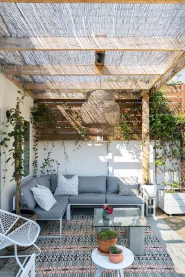 Mid-City Yard Made for Living — Landscape Design project by Becky Bourdeau Designs Inc