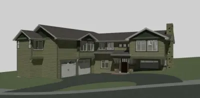 Full Split Level Transformation into Two Stories with Garage and Bonus Room by J.T. Design