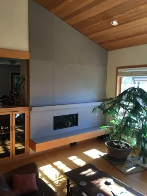 Modern Fireplace Design in Los Angeles by West Oak Designs