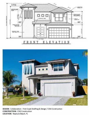 Neptune Shores, Florida — Architectural & Building Design Services project by First Coast Drafting And Design