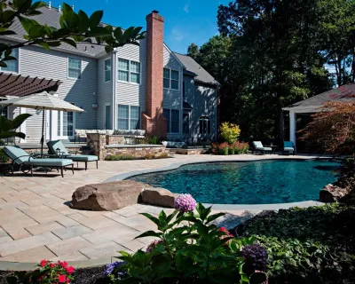 Medford Outdoor Entertainment — Landscape Design project by Beechwood Landscape Architecture And Construction in Medford