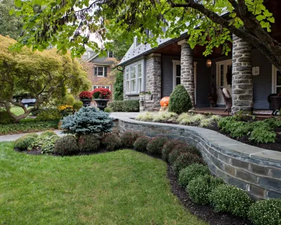 Moorestown Entryway — Landscape Design project by Beechwood Landscape Architecture And Construction