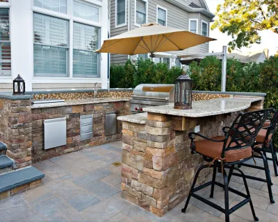 Spring Lake Outdoor Kitchen by Beechwood Landscape Architecture And Construction